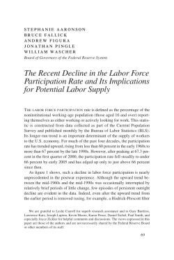 The Recent Decline in the Labor Force Participation Rate and Its