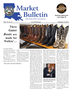 Market Bulletin 09/18/14 - Louisiana Department of Agriculture and
