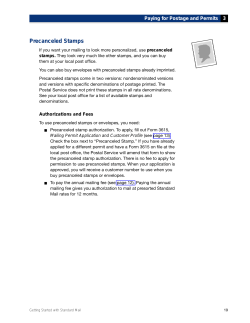 Precanceled Stamps - Placer Mailing Services