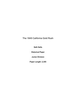 The 1849 California Gold Rush - National History Day in Wisconsin