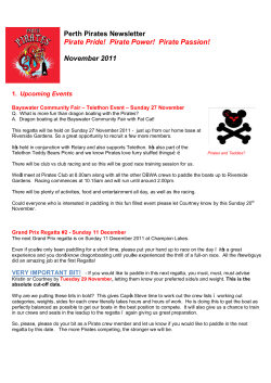 November 2011 - The Perth Pirates Dragon Boat Club