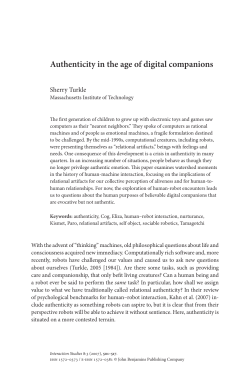 Authenticity in the age of digital companions