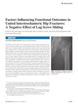 A Negative Effect of Lag Screw Sliding