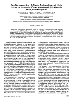 Exo-Stereoselective 1,3-Dipolar Cycloadditions of Nitrile Oxides to