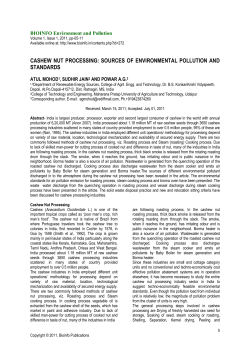 cashew nut processing - India Environment Portal