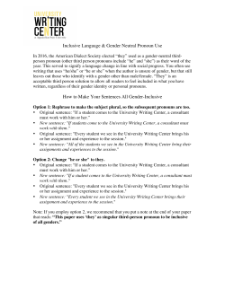 Inclusive Language Usage - University Writing Center