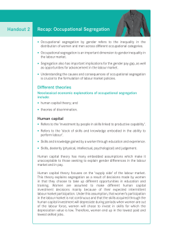 Occupational Segregation
