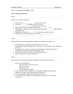 Listening 9 Seanan Advanced 1 Movie Clip: Super Size Me