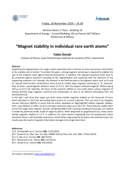 Magnet stability in individual rare earth atoms