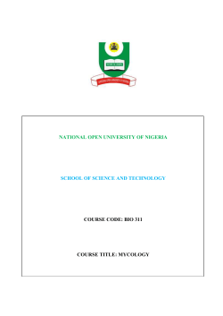 BIO311 - National Open University of Nigeria
