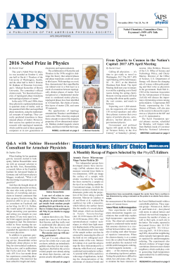 Research News: Editors` Choice physics.aps.org