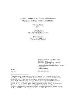 Political Competition and Economic Performance