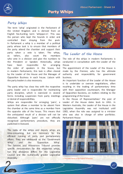 Party Whips - Parliament of Western Australia