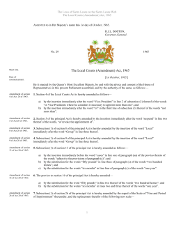 The Local Courts (Amendment) Act, 1965