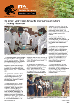 Youth Agriprenuer – Issue No. 14 December 2015