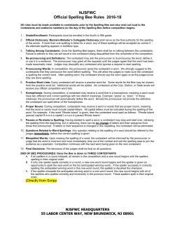 NJSFWC Official Spelling Bee Rules 2016-18