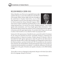 NelsoN MaNdela (BorN 1918)