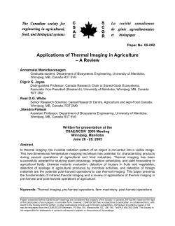Applications of Thermal Imaging in Agriculture