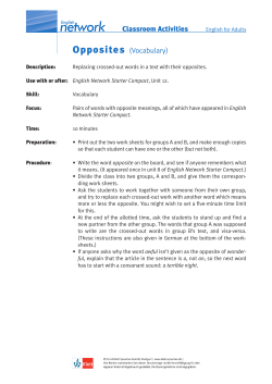 Classroom Activities Opposites (Vocabulary)