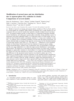 Modification of aerosol mass and size distribution due to aqueous