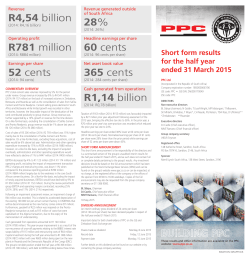 R4,54 billion R781 million 52 cents 28% 60 cents 365