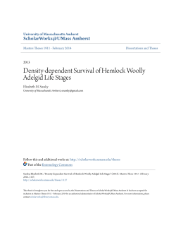 Density-dependent Survival of Hemlock Woolly Adelgid Life Stages
