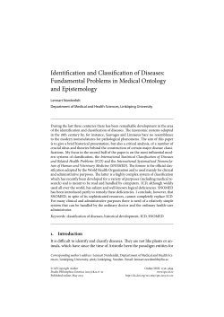 Identification and Classification of Diseases