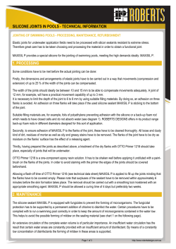 silicone joints in pools