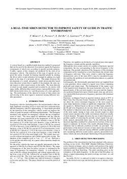 A real-time siren detector to improve safety of guide in