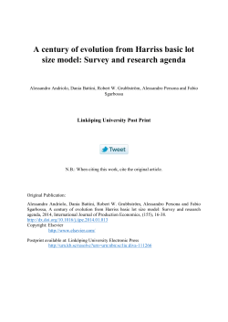 A century of evolution from Harriss basic lot size model : Survey and