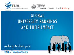 Global University Rankings and Their Impact