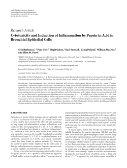 Cytotoxicity and Induction of Inflammation by Pepsin in Acid in
