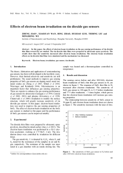 Effects of electron beam irradiation on tin dioxide gas sensors