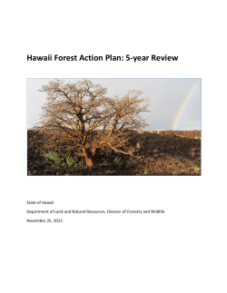 Hawaii Forest Action Plan: 5-year Review