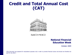 Credit and Total Annual Cost