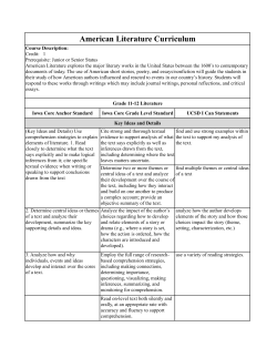 American Literature Curriculum