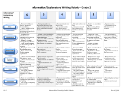 Informative/Explanatory Writing Rubric&mdash;Grade 2