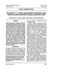 Illustration of a market segmentation technique