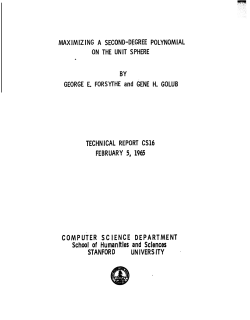 maximizing a second-degree polynomial on the