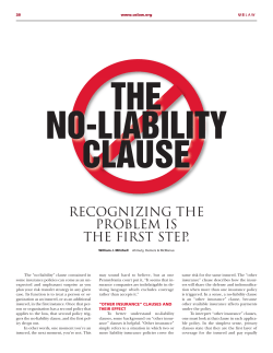 the no-liability clause - Ahmuty, Demers and McManus