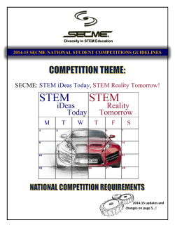 SECME: STEM iDeas Today, STEM Reality Tomorrow!