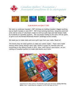 Slab Block - Canadian Quilters` Association