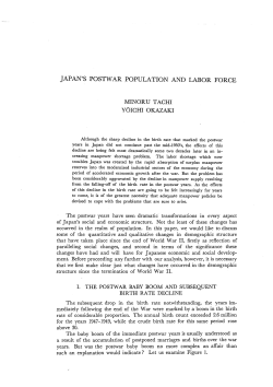 japan`s postwar population and labor force