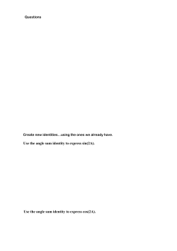 Use the angle sum identity to express cos(2A).