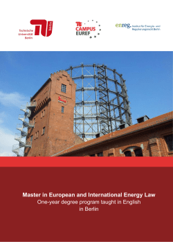 Master in European and International Energy Law