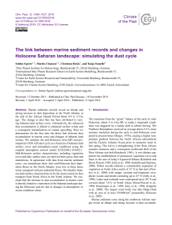 The link between marine sediment records and changes in