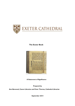 The Exeter Book - Exeter Cathedral