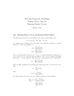 MA 323 Geometric Modelling Course Notes: Day 23 Rational Bezier