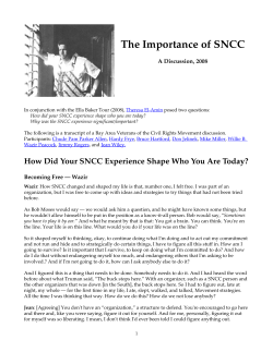 The Importance of SNCC - Civil Rights Movement Veterans