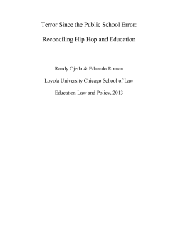 Terror Since the Public School Error: Reconciling Hip Hop and